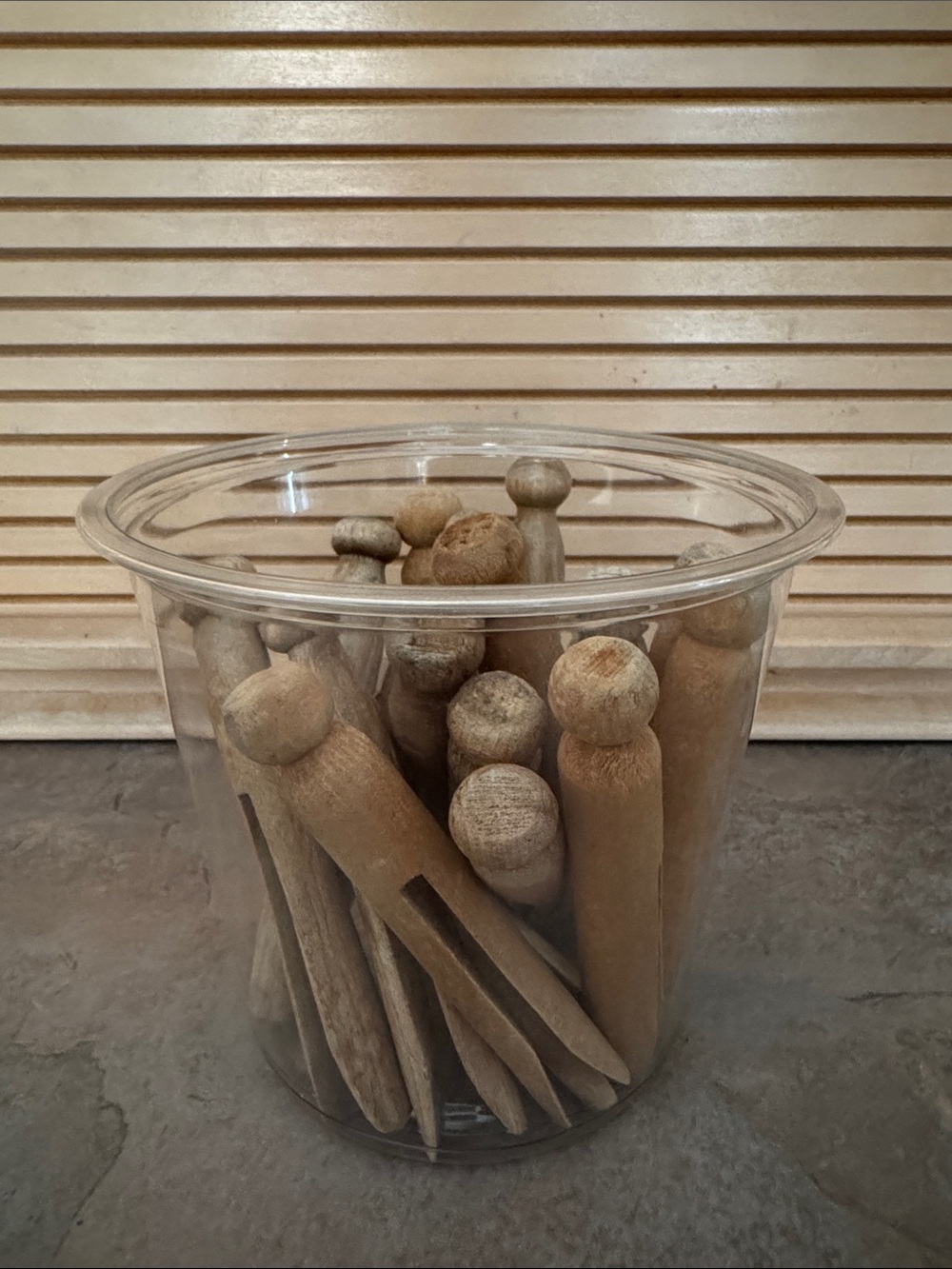 Natural Wood Kitchen Pegs - Set of Decorative Wooden Clothespins